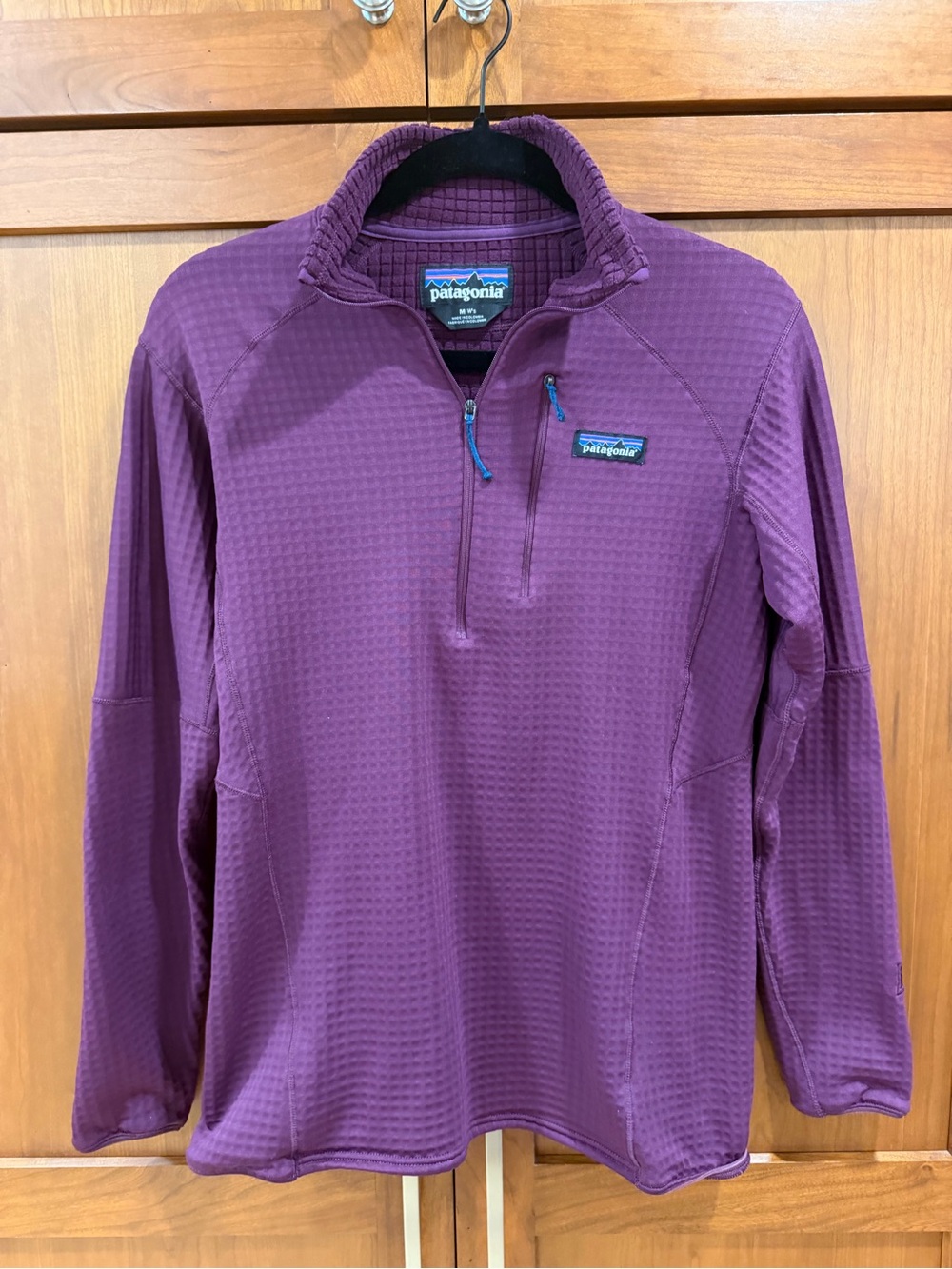 Patagonia Men's Plum Zip-Neck Waffle Fleece Pullover